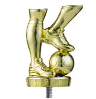 Pokalfigur- Füße mit Ball, goldfarbig, ca....