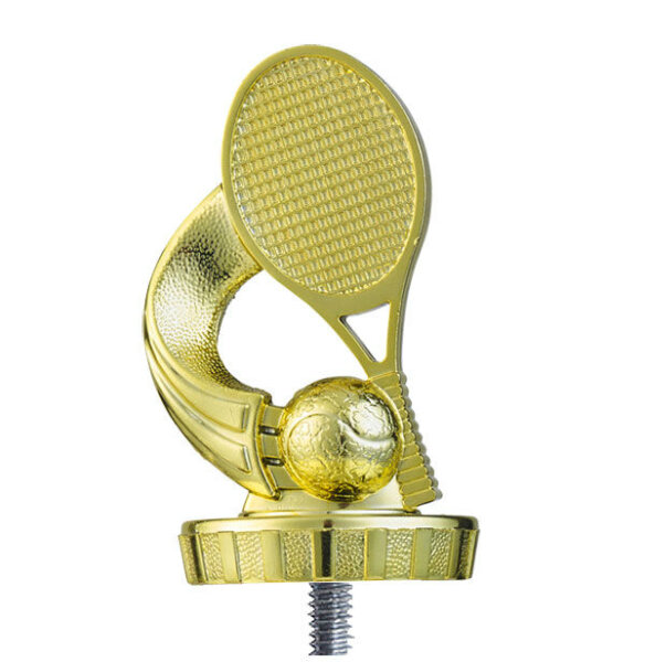 Pokalfigur "Tennis", goldfarbig, ca. 75mm hoch