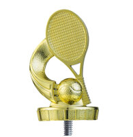 Pokalfigur "Tennis", goldfarbig, ca. 75mm hoch
