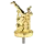 Tanzfigur "Streetdance", goldfarbig, ca. 100mm hoch, mit Sockel 55x20mm