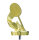 Sportfigur "Badminton", goldfarbig, ca. 100mm hoch, mit Sockel 55x20mm