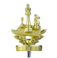 Pokalfigur "Schach", goldfarbig, ca. 80mm hoch