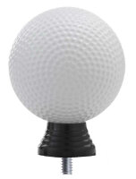 Pokalfigur "Golfball", Weiß/ Schwarz, ca....