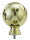 Pokalfigur "Bowlingkugel", Gold, ca. 105mm hoch