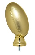Pokalfigur "Rugby-Ball", Gold, ca. 120mm hoch