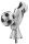 Pokalfigur "Fußballschuh mit Ball", ca. 110mm hoch, 