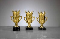 Pokal "Crown Cup" goldfarbig, 21,5 bis 23,5cm