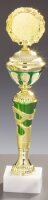 Pokal,grün-goldfarbig,  31,5 cm hoch