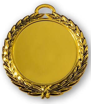 Zamak-Medaille Lorbeerkranz, 70mm Silber