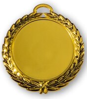 Zamak-Medaille Lorbeerkranz, 70mm Silber