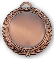 Zamak-Medaille Lorbeerkranz, 70mm Silber