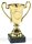 Kleinpokal 13 cm hoch, mit Sockel 55x20mm Gold