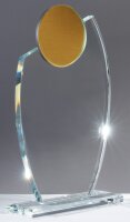 Spiegel-Glas-Award, Goldfassung - 160x120mm, Ø 70mm