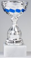 Pokal "Emilia" silber-/blaufarbig, 