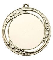 Zamak-Medaille "Blasen" mit 70 mm Ø, goldfarbig