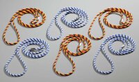 Halsband - Kordel, Ø 3 mm, Grün- Weiß