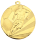 Fußballmedaille,  50 mm, gold-/ silber-/ bronzefarbig,