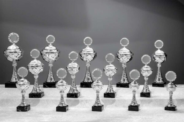 Karnevalsorden" Sternmotiv", mit blau, Ø 65 mm, silber