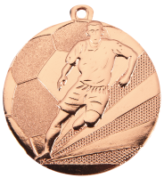 Fußballmedaille,  50 mm,  gold-/ silber-/ bronzefarbig,
