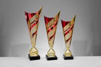 Pokal "LEVI" Gold-/ Rotfarbig,