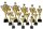 Henkel - Pokal "TALISA" goldfarbig, 36 bis 72 cm