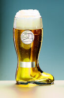Glas-Stiefel 1Liter, Höhe 24,5 cm