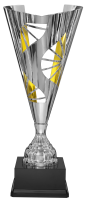 Luxus - Pokal "CLYDE" Silber-/ Goldfarbig,...