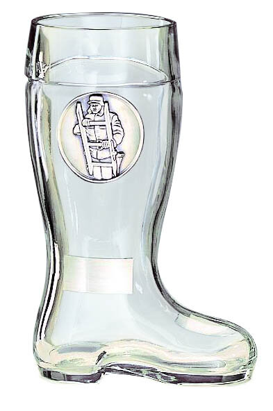 Glas-Stiefel 1Liter, Höhe 24,5 cm