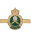 Königinnenbrosche in Gold 51x37mm mit Gravur (Jahreszahl)