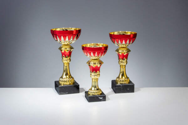 Pokal "FRANZISKA" bicolor, mit schwarzem Marmorsockel