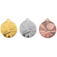 Fußballmedaille,  50 mm,  gold-/ silber-/...