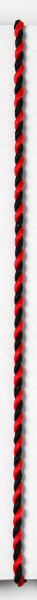 Halsband - Kordel, Ø 3 mm,  Schwarz-Rot