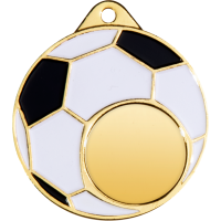 Fußballmedaille,  50 mm, Gold, Silber, Bronze