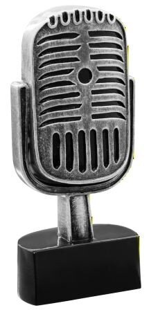 Musik-Ständer "Mikrofon", Resin, 13,5 cm