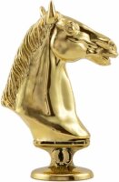 Reitsport Figur "Pferdekopf", gold, 11 cm hoch...