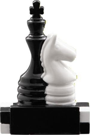 Schach-Ständer, Schwarz-Weiß, 8,2 cm