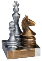 Schach-Ständer, Gold-Silber, 15 cm