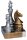 Schach-Ständer, Gold-Silber, 15 cm