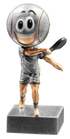 Sport-Ständer "Tennisspieler mit Wackelkopf", resin, 10,1 cm