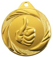 Medaille "Daumen hoch" mit 50 mm Ø,...