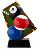 Ständerfigur Billard resin, 12,7 cm, Textschild 55x20mm