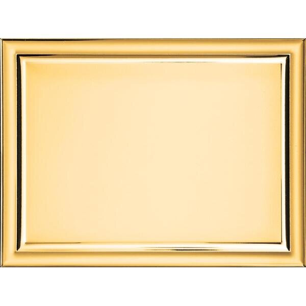 Metallauflage 20 x 15 cm für Holzplaketten, goldfarbig