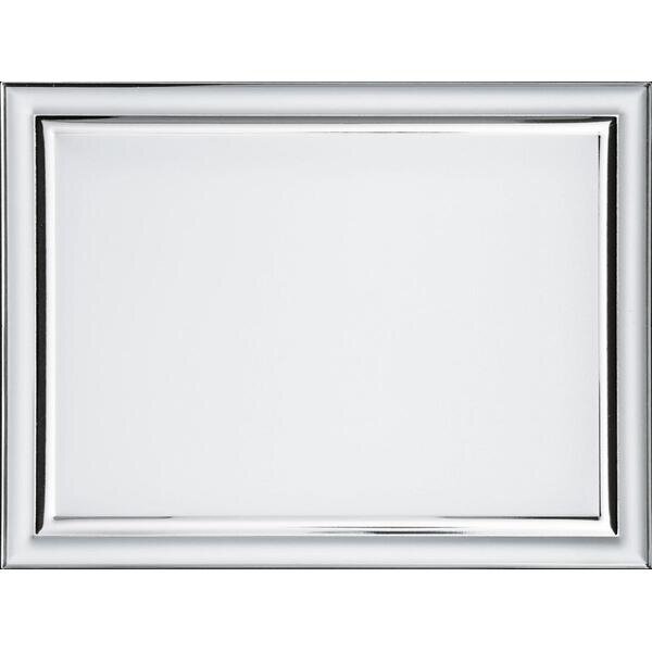 Metallauflage 20 x 15 cm für Holzplaketten, silberfarbig