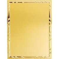 Metallauflage 20 x 15 cm für Holzplaketten, goldfarbig