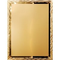 Metallauflage 20 x 15 cm für Holzplaketten, goldfarbig