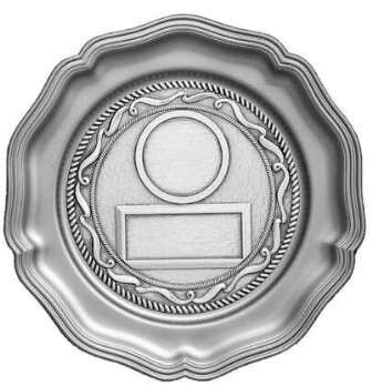 Metallteller 10-eckig, 23 cm Durchmesser