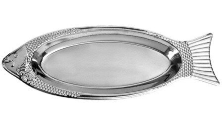 Metallschale "Fischteller", L: 350 mm, B: 130 mm