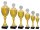 Pokal "Michelle" gold-silberfarbig, 34,3 bis 58,5 cm hoch, 6er Serie