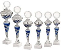 Pokal "EMELY" Silber-blaufarbig, 32,5 bis 42,9...
