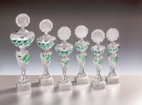 Pokal "Petra", silber-grünfarbig, 28 bis...